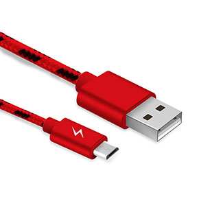 USB 2.0ケーブル 充電ケーブルAndroidユニバーサル A03 レッド