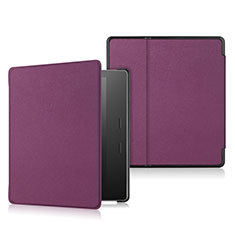 Amazon Kindle Oasis 7 inch用手帳型 レザーケース スタンド カバー L01 Amazon パープル