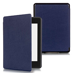 Amazon Kindle Paperwhite 6 inch用手帳型 レザーケース スタンド カバー Amazon ネイビー