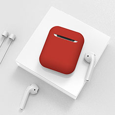 シリコン ケース 保護 収納 ズ用 Airpods 充電ボックス C01 アップル レッド