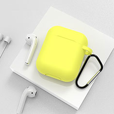 シリコン ケース 保護 収納 ズ用 Airpods 充電ボックス C02 アップル イエロー