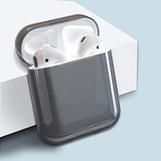 Apple AirPods用ハードケース プラスチック 質感もマット ズ用 Airpods 充電ボックス アップル ダークグレー