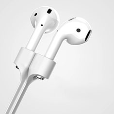 Apple AirPods Pro用紛失防止 シリコン ストラップ 軽量 脱着簡単 アップル シルバー