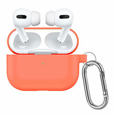 シリコン ケース 紛失防止 ズ用 AirPods Pro 充電ボックス アップル オレンジ