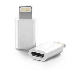 Apple iPad 10.2 (2020)用Android Micro USB to Lightning USB アクティブ変換ケーブルアダプタ H01 アップル ホワイト