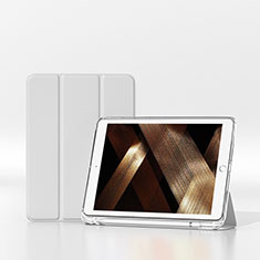 Apple iPad 10.2 (2020)用手帳型 レザーケース スタンド カバー H06 アップル ホワイト