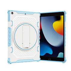 Apple iPad 10.2 (2020)用ハイブリットバンパーケース スタンド プラスチック 兼シリコーン カバー L09 アップル ネイビー