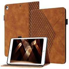 Apple iPad 10.2 (2020)用手帳型 レザーケース スタンド カバー YX1 アップル ブラウン