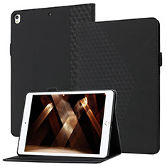 Apple iPad 10.2 (2020)用手帳型 レザーケース スタンド カバー YX1 アップル ブラック