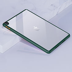 Apple iPad 10.2 (2021)用ハイブリットバンパーケース クリア透明 プラスチック カバー アップル グリーン