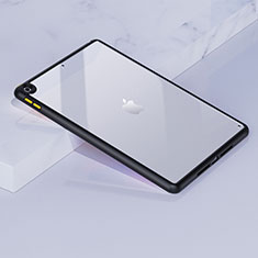Apple iPad 10.2 (2021)用ハイブリットバンパーケース クリア透明 プラスチック カバー アップル ブラック