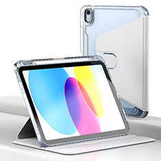 Apple iPad 10.9 (2022)用手帳型 レザーケース スタンド カバー H01 アップル ホワイト