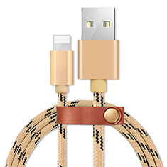 Apple iPad 4用USBケーブル 充電ケーブル L05 アップル ゴールド