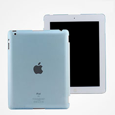 Apple iPad 4用極薄ケース クリア透明 プラスチック アップル ブルー