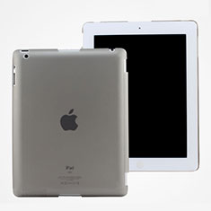 Apple iPad 4用極薄ケース クリア透明 プラスチック アップル グレー