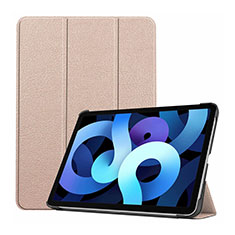 Apple iPad Air 10.9 (2020)用手帳型 レザーケース スタンド カバー L03 アップル ゴールド