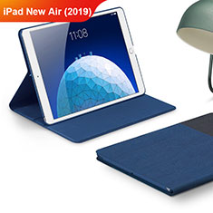 Apple iPad Air 3用手帳型 布 スタンド アップル ネイビー