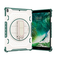 Apple iPad Air 3用ハイブリットバンパーケース スタンド プラスチック 兼シリコーン カバー L07 アップル グリーン