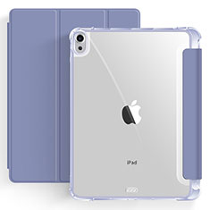 Apple iPad Air 4 10.9 (2020)用手帳型 レザーケース スタンド カバー H03 アップル ラベンダーグレー