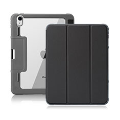 Apple iPad Air 5 10.9 (2022)用手帳型 レザーケース スタンド カバー L02 アップル ブラック