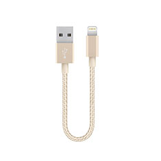 Apple iPad Mini 3用USBケーブル 充電ケーブル 15cm S01 アップル ゴールド