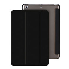 Apple iPad Mini 3用手帳型 レザーケース スタンド アップル ブラック