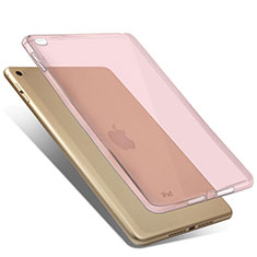 Apple iPad Mini 4用極薄ソフトケース シリコンケース 耐衝撃 全面保護 クリア透明 アップル ピンク