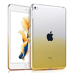 Apple iPad Mini 4用極薄ソフトケース グラデーション 勾配色 クリア透明 アップル イエロー