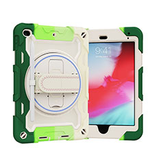 Apple iPad Mini 4用ハイブリットバンパーケース スタンド プラスチック 兼シリコーン カバー L01 アップル グリーン