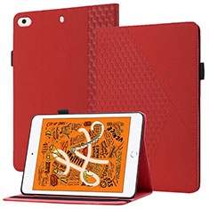 Apple iPad Mini 4用手帳型 レザーケース スタンド カバー YX1 アップル レッド