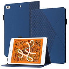 Apple iPad Mini 4用手帳型 レザーケース スタンド カバー YX1 アップル ネイビー