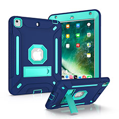 Apple iPad Mini 5 (2019)用ハイブリットバンパーケース スタンド プラスチック 兼シリコーン カバー YJ2 アップル ネイビー