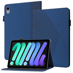 Apple iPad Mini 6用手帳型 レザーケース スタンド カバー YX1 アップル ネイビー