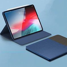 Apple iPad Pro 11 (2018)用手帳型 レザーケース スタンド カバー L01 アップル ネイビー