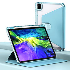 Apple iPad Pro 11 (2020)用手帳型 レザーケース スタンド カバー H02 アップル ネイビー