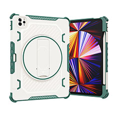 Apple iPad Pro 11 (2020)用ハイブリットバンパーケース スタンド プラスチック 兼シリコーン カバー L09 アップル グリーン