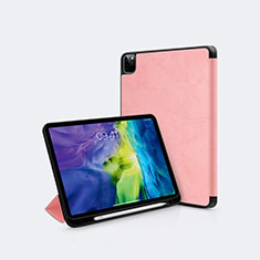 Apple iPad Pro 11 (2020)用手帳型 レザーケース スタンド カバー L04 アップル ローズゴールド