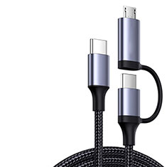 Apple iPad Pro 11 (2021)用Type-C USB-C to Type-C USB-C アクティブ変換ケーブルアダプタ 60W H03 アップル ダークグレー