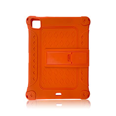 Apple iPad Pro 11 (2021)用ハイブリットバンパーケース スタンド プラスチック 兼シリコーン カバー H01 アップル オレンジ