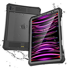 Apple iPad Pro 11 (2021)用完全防水ケース ハイブリットバンパーカバー 高級感 手触り良い 360度 W01 アップル ブラック