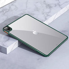 Apple iPad Pro 12.9 (2020)用ハイブリットバンパーケース クリア透明 プラスチック カバー アップル グリーン