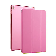 Apple iPad Pro 9.7用レザーケース 手帳型 スタンド アップル ピンク
