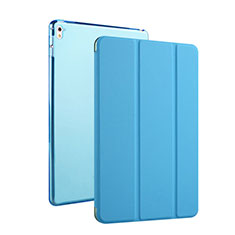 Apple iPad Pro 9.7用レザーケース 手帳型 スタンド アップル ブルー