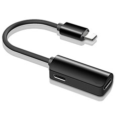 Apple iPhone 11用Lightning USB 変換ケーブルアダプタ H01 アップル ブラック