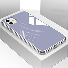 Apple iPhone 11用ハイブリットバンパーケース プラスチック 鏡面 カバー アップル パープル