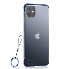 Apple iPhone 11用極薄ソフトケース シリコンケース 耐衝撃 全面保護 クリア透明 H02 アップル ネイビー