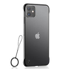 Apple iPhone 11用極薄ソフトケース シリコンケース 耐衝撃 全面保護 クリア透明 H02 アップル ブラック