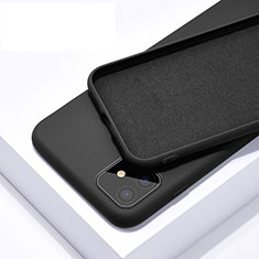 Apple iPhone 11用360度 フルカバー極薄ソフトケース シリコンケース 耐衝撃 全面保護 バンパー C01 アップル ブラック