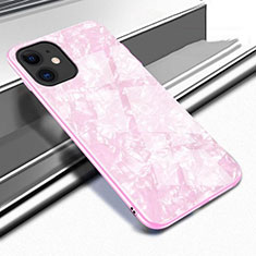 Apple iPhone 11用ハイブリットバンパーケース プラスチック 鏡面 カバー T04 アップル ピンク