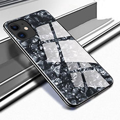 Apple iPhone 11用ハイブリットバンパーケース プラスチック 鏡面 カバー T04 アップル ブラック